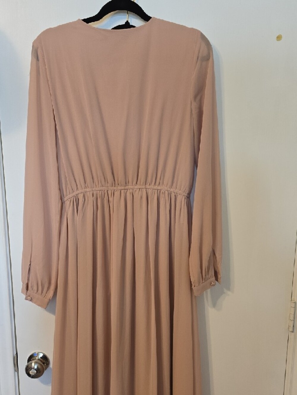 Lulu's Nude Long Sleeve Maxi Dress - Picture 6 of 9